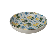 Load image into Gallery viewer, Lemon salad bowl blue flowers
