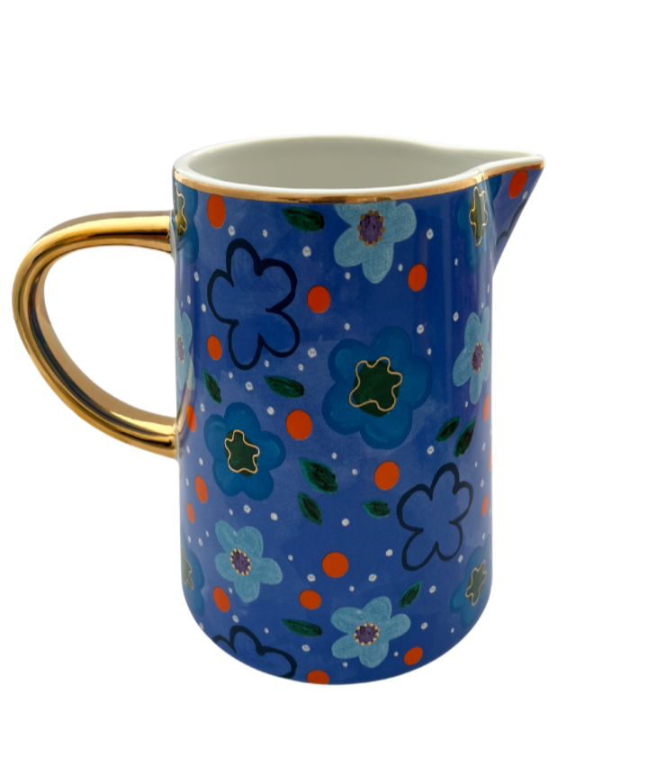 Foxy Flower Blue  jug