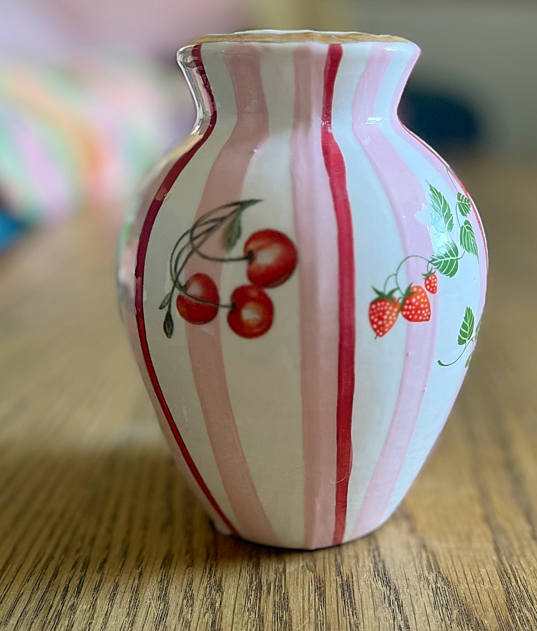 Medium cherry fruiti vase