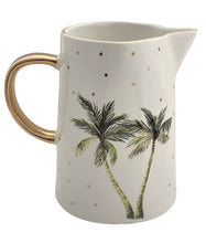 Load image into Gallery viewer, Carla Dinnage Ceramics $50 BUNDLE X 1 white Tropical  Palm Salad Bowl x 1 white tropical palm jug
