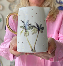 Load image into Gallery viewer, X 1 medium tropical jug X 1 Salad Bowl &amp; Set of 8 Tropical Palm Plates
