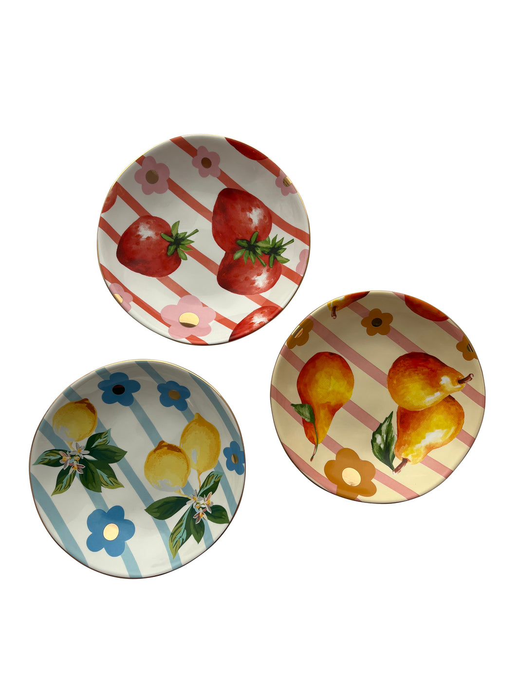 Fruitti bloom Set of 3 trinket bowls