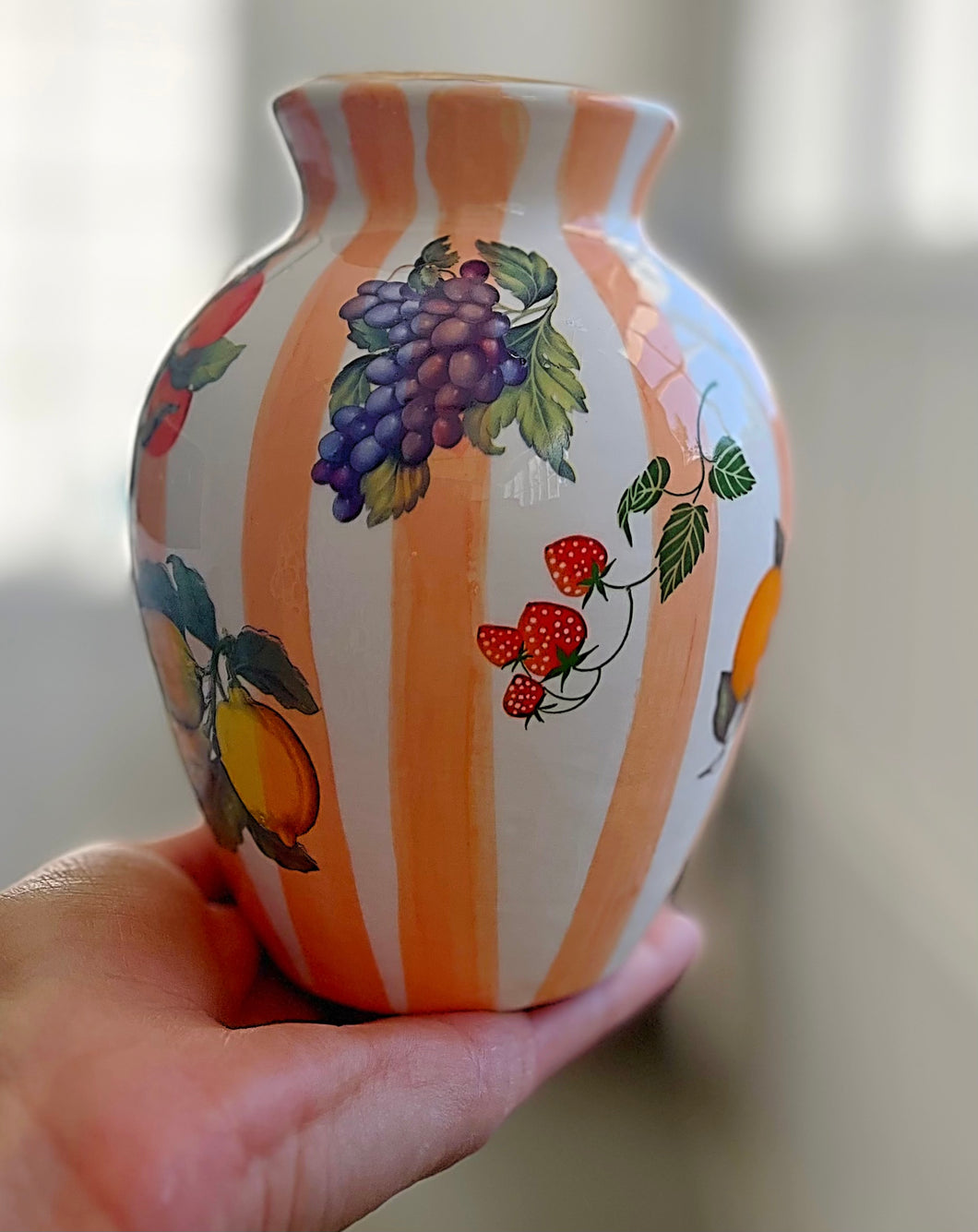 Medium mixed fruiti orange vase