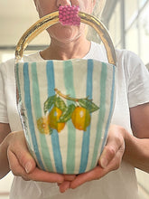 Load image into Gallery viewer, Frutti Tutti lemon stripe basket
