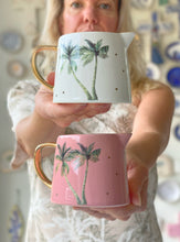 Load image into Gallery viewer, Pink Tropical Palm mini jug
