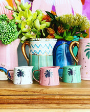 Load image into Gallery viewer, Set of 3 mini ceramic palm jugs
