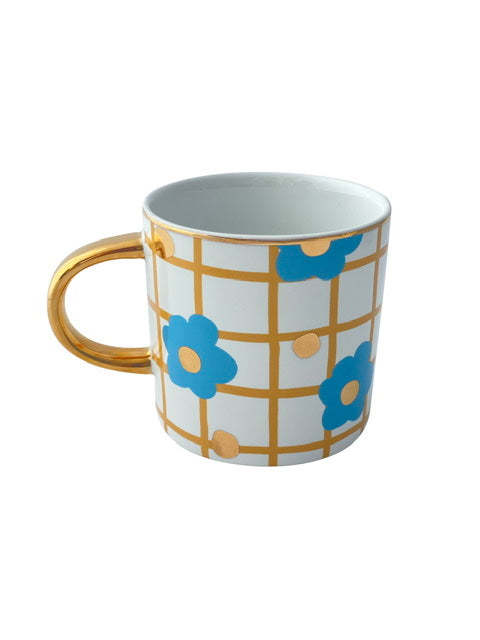 Tartan & Bloom Blue Mug